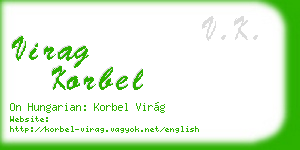 virag korbel business card