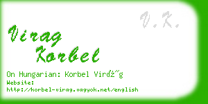 virag korbel business card